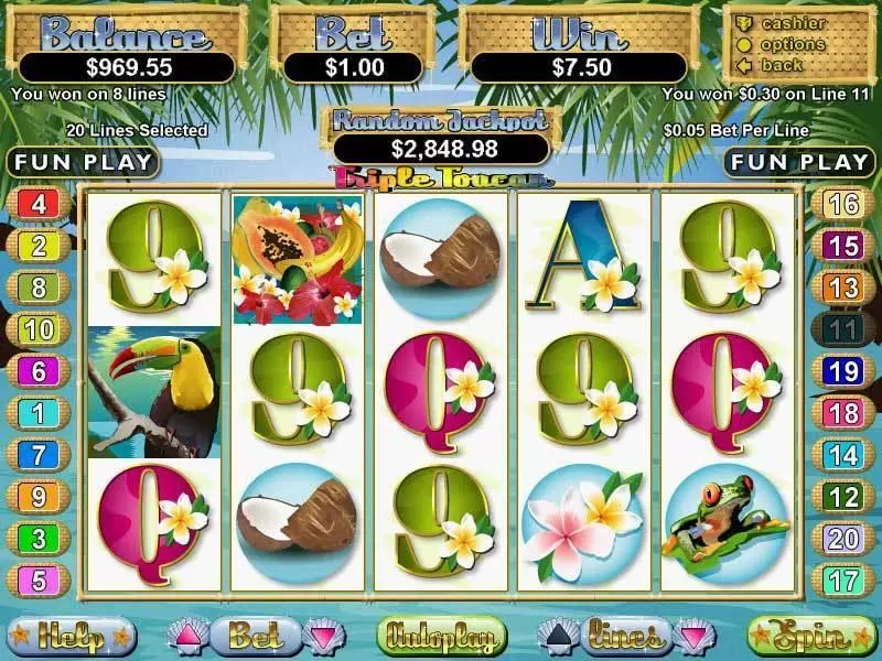 Triple Toucan RTG Slot Game released in January 2008 - Free Spins
