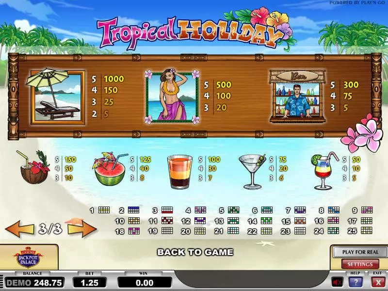 Tropical Holiday Play'n GO Slot Game released in   - Free Spins