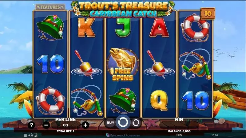 Trout’s Treasure – Caribbean Catch Spinomenal Slot Game released in April 2024 - Free Spins