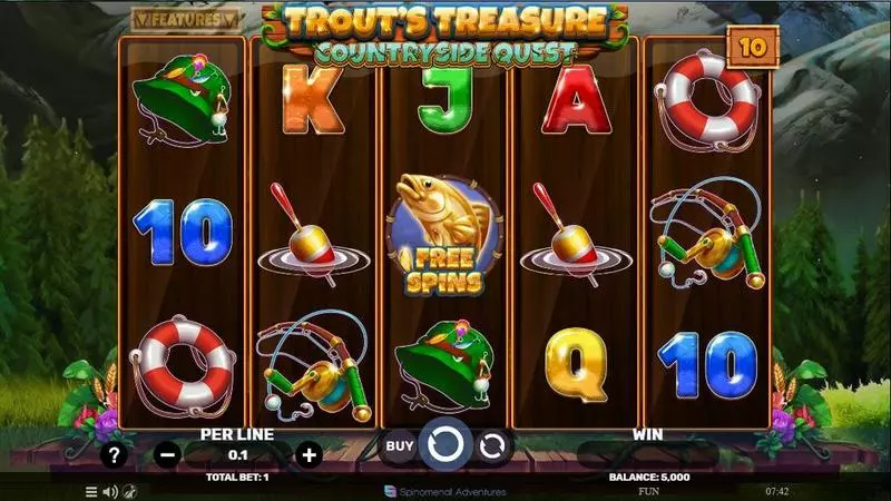 Trout’s Treasure – Countryside Quest Spinomenal Slot Game released in March 2024 - Free Spins