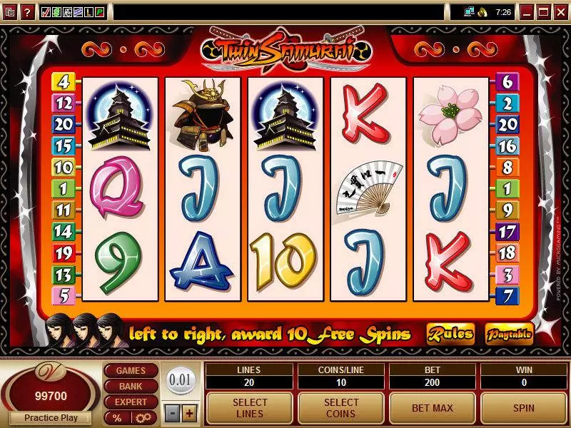 Twin Samurai Microgaming Slot Game released in   - Free Spins