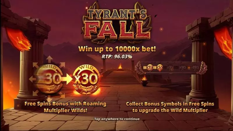 Tyrant's Fall  Slotmill Slot Game released in April 2024 - Free Spins
