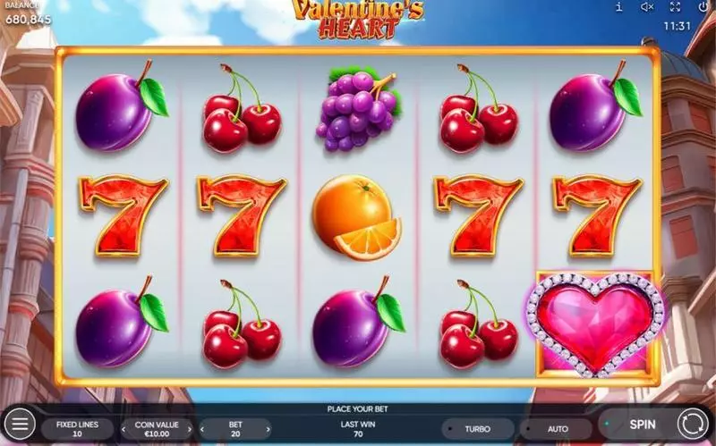 Valentine's Heart Endorphina Slot Game released in February 2024 - Spreading Wild