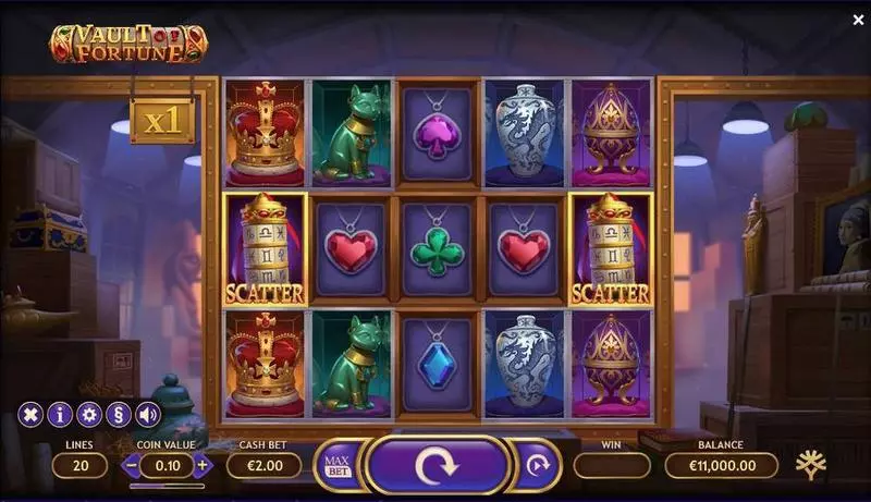Vault of Fortune Yggdrasil Slot Game released in July 2020 - Multipliers