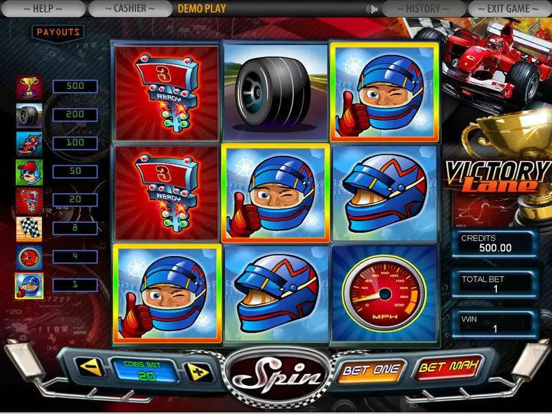 Victory Lane DGS Slot Game released in   - 