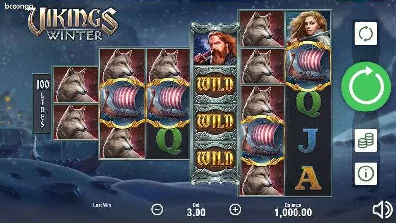 Vikings Winter Booongo Slot Game released in July 2019 - Free Spins