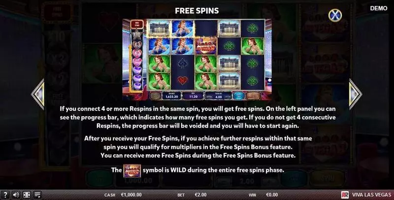 Viva Las Vegas Red Rake Gaming Slot Game released in  2018 - Free Spins