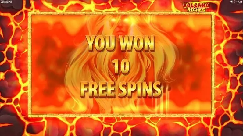 Volcano Riches Quickspin Slot Game released in March 2018 - Free Spins