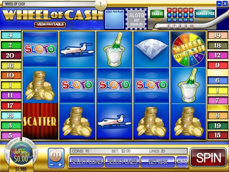Wheel of Cash Rival Slot Game released in October 2007 - Free Spins