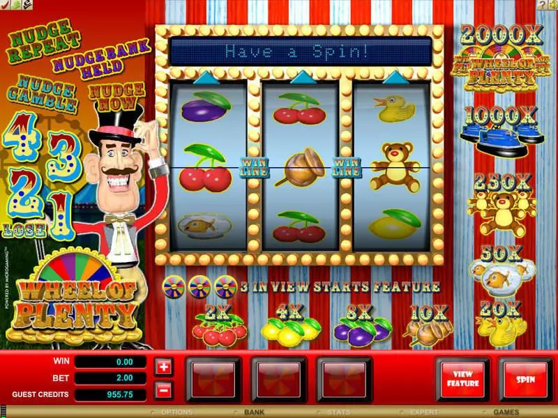Wheel of Plenty Microgaming Slot Game released in   - Second Screen Game