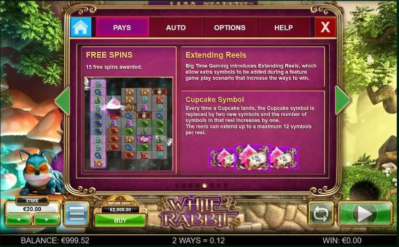 White Rabbit Big Time Gaming Slot Game released in November 2017 - Free Spins