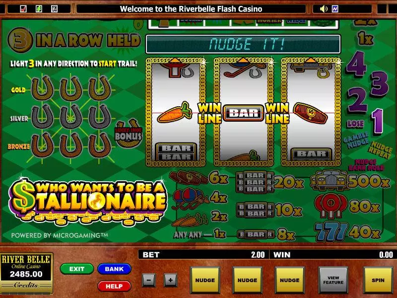 Who want's to be a Stallionaire Microgaming Slot Game released in   - Second Screen Game