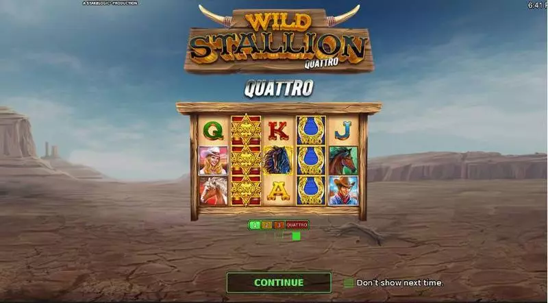 Wild Stallion Quatro StakeLogic Slot Game released in September 2019 - Free Spins