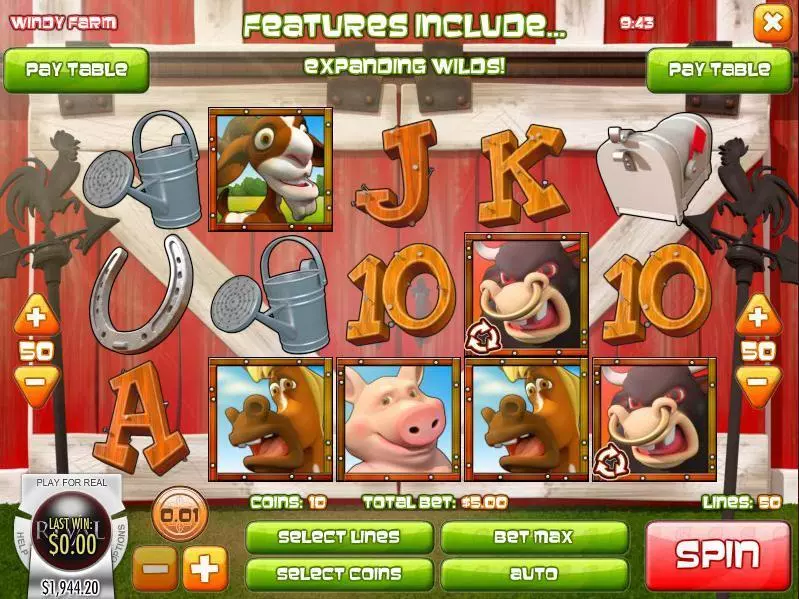 Windy Farm Rival Slot Game released in October 2016 - 