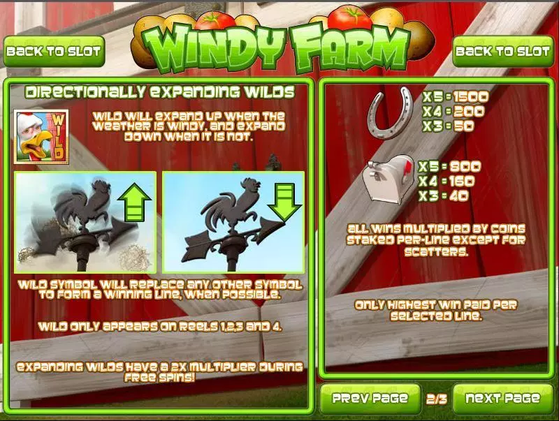 Windy Farm Rival Slot Game released in October 2016 - 