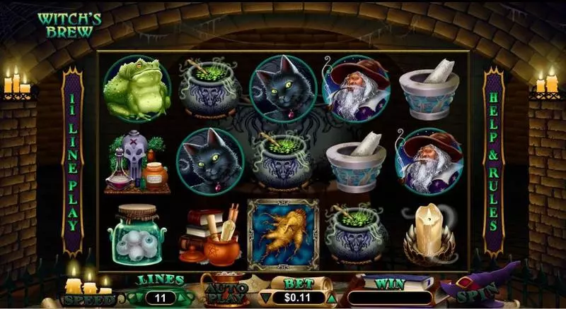 Witch's Brew RTG Slot Game released in October 2016 - Free Spins