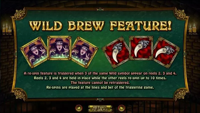 Witch's Brew RTG Slot Game released in October 2016 - Free Spins