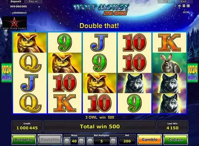 Wolf Money Xtra Choice Novomatic Slot Game released in August 2017 - Free Spins