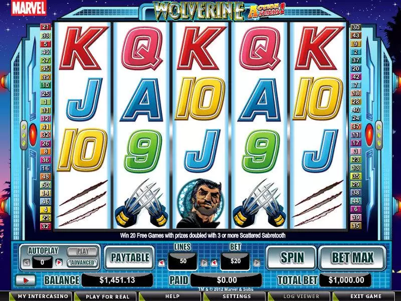 Wolverine - Action Stacks! CryptoLogic Slot Game released in   - Free Spins