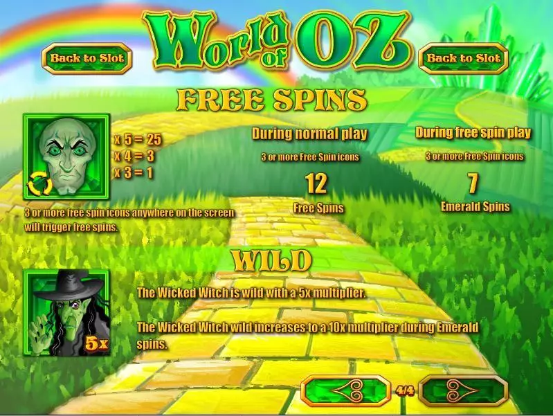 World of Oz Rival Slot Game released in June 2015 - Free Spins