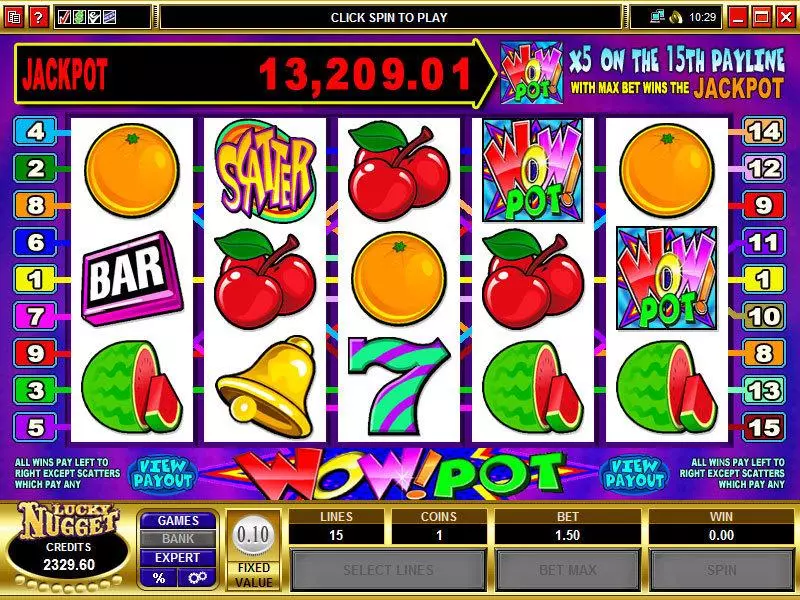 Wow Pot 5-Reels Microgaming Slot Game released in   - 