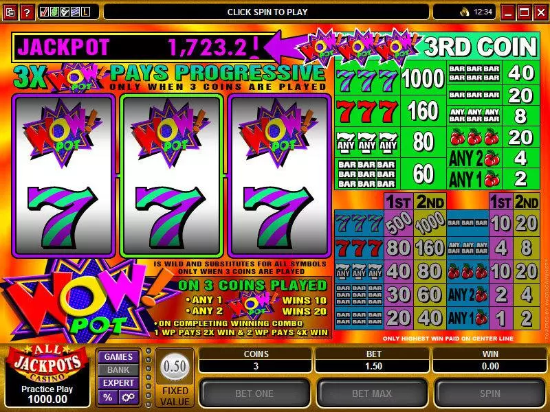 Wow Pot Microgaming Slot Game released in   - 