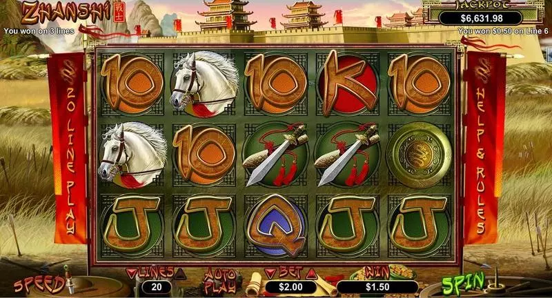 Zhanshi RTG Slot Game released in March 2016 - Free Spins